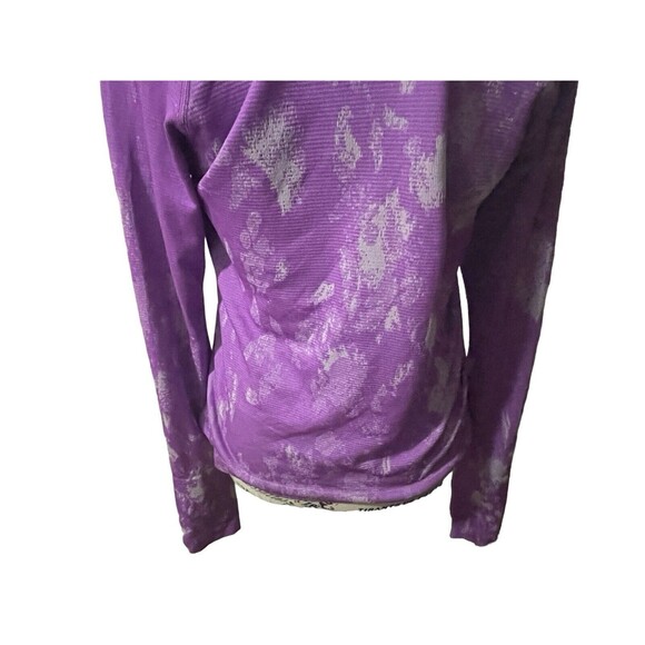 Lululemon Run Swiftly 2.0 Tech Long Sleeve Shirt Top Purple White Tie Dye Sz 10 - Picture 4 of 11